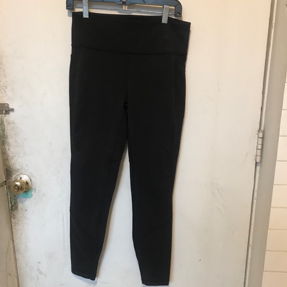 Lululemon Black Leggings with mesh side panels